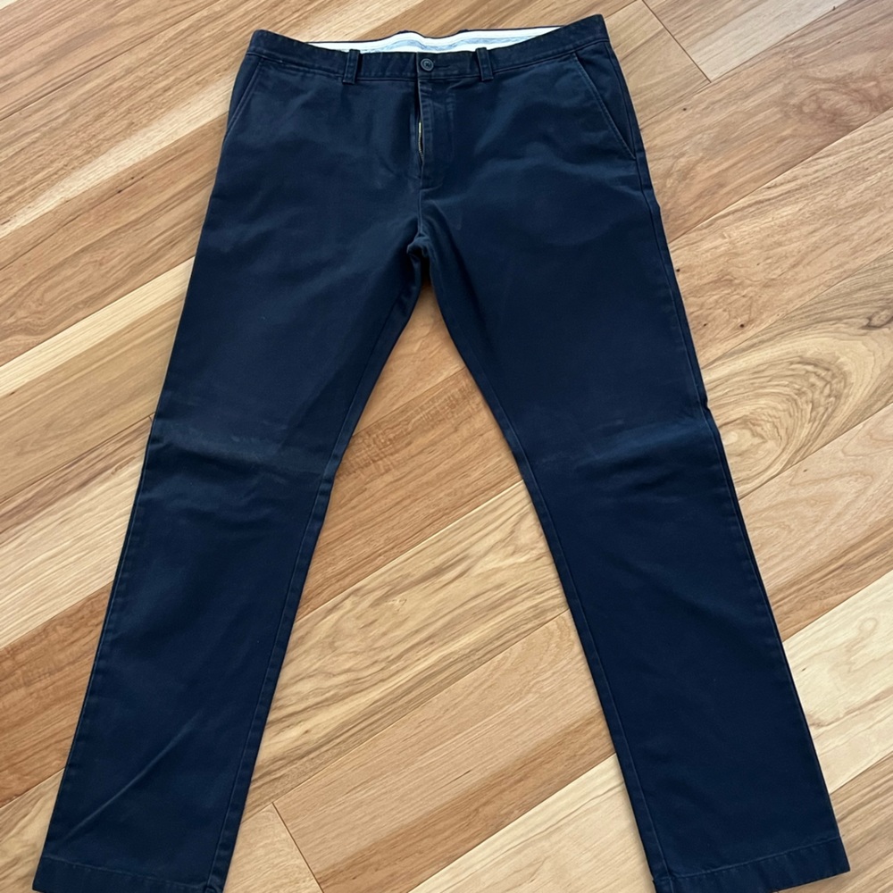 Mens JCrew navy chinos, slim straight